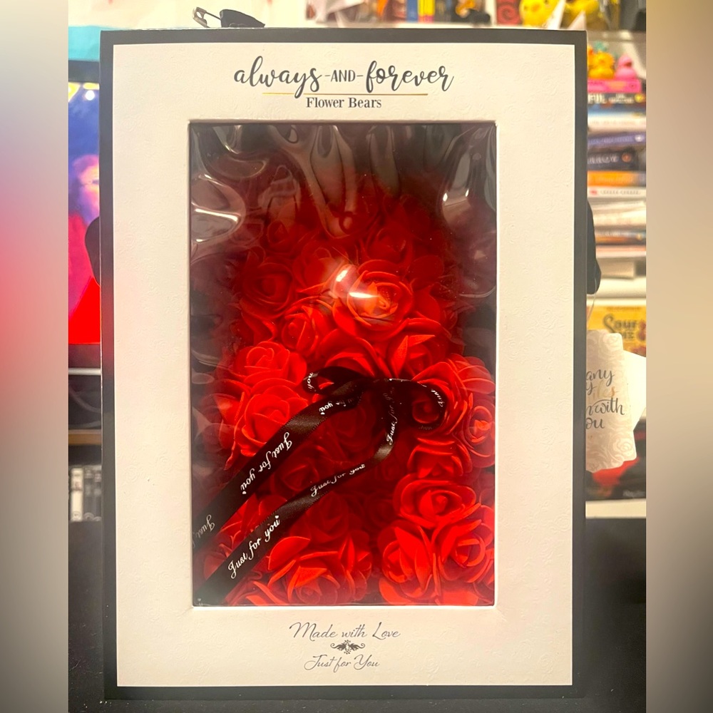 Always & Forever 🥀 Red Flower Bear 🐻 Still in Original Packaging!
